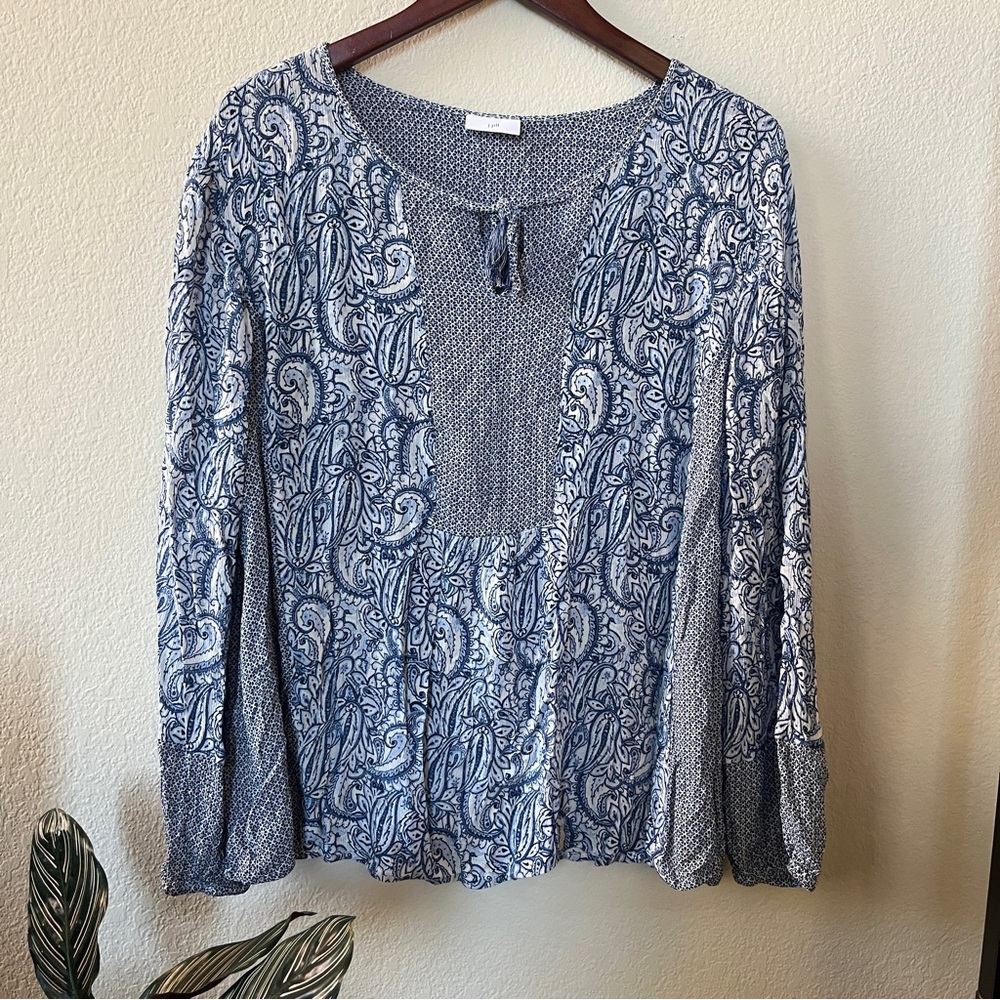 J. Jill Paisley Print Rayon Blouse